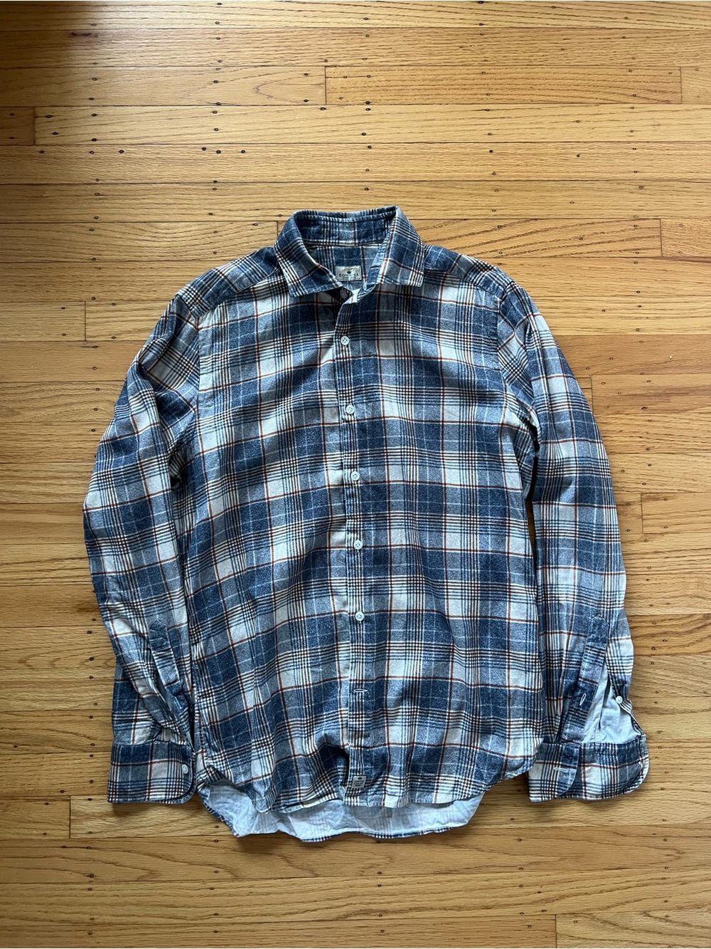 Sonrisa Silvery Flannel Button Shirt Mens Large